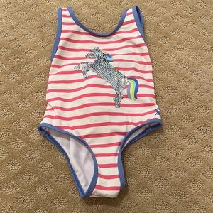 Girls Joules Unicorn Swimsuit Sz 2